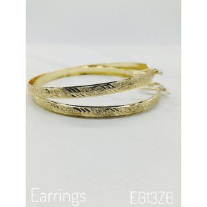 14K LARGE Gold Hoop Earrings
